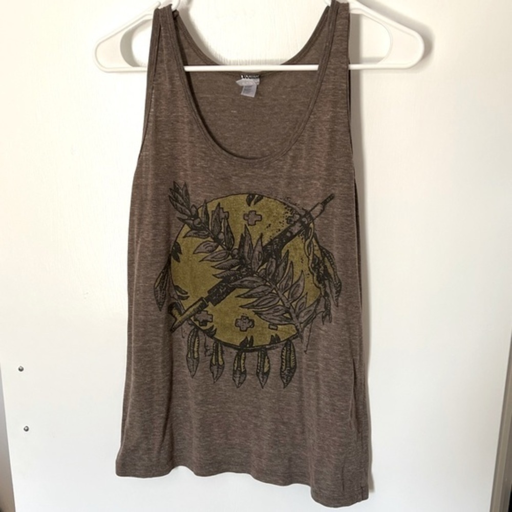 Vintage Oklahoma Flag Small Gray Unisex Tank Top